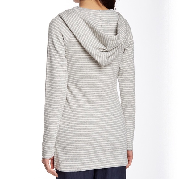 James Perse Women’s Striped Hoodie Sweatshirt - Picture 2 of 6